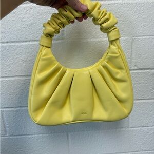 JW PEI Lemon Yellow Ruched Shoulder Bag